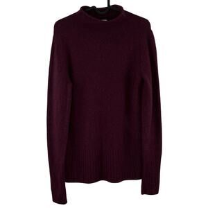 Madewell Deep Bordeaux Inland Turtleneck Sweater Merino Wool Alpaca Size Small